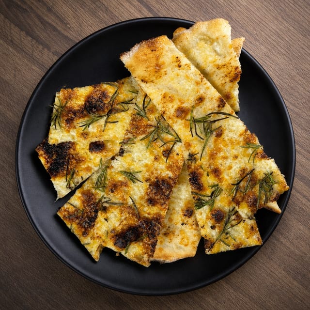 Focaccia Bread With Rosemary And Garlic.