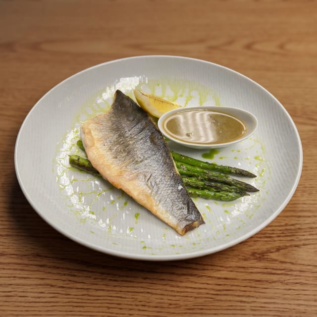 Branzino with Asparagus.