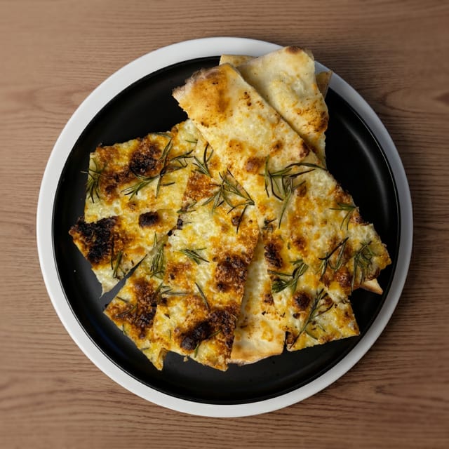 Foccacia Bread With Rosemary And Garlic.