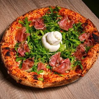 Burrata and Prociutto Pizza